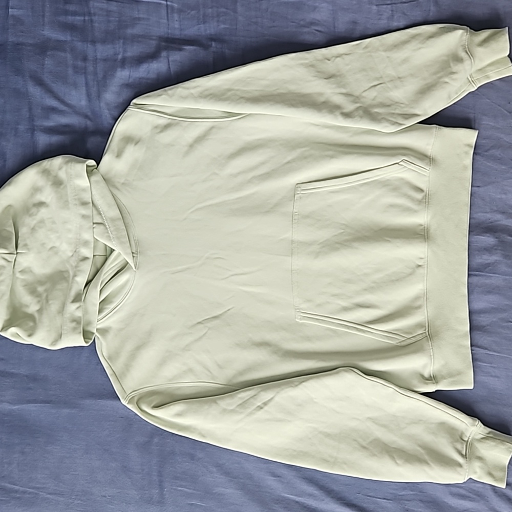 Aritzia TNA Airy Fleece Perfect Hoodie Light Green S